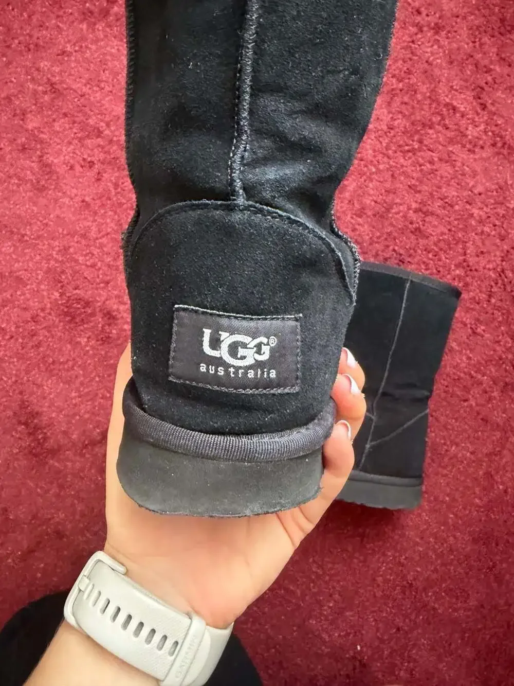 UGG Australia Classic Short Black Suede Winter Boots Size 10